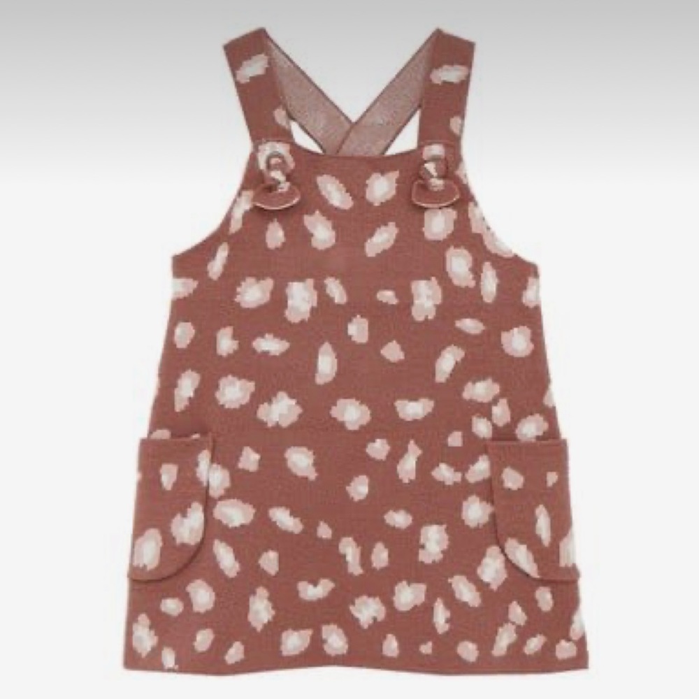 Zara girls knit overall dress